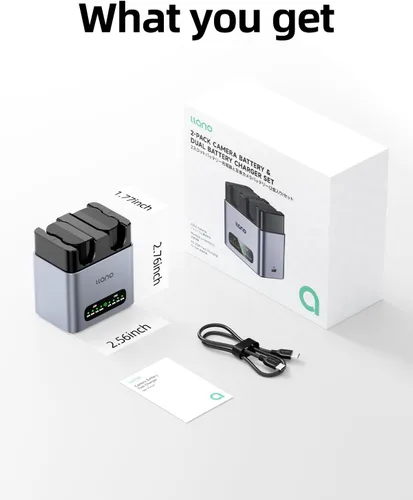 Miniatura 7 de llano Paquete de 2 baterías EN-EL15C y cargador rápido de 20 W para Nikon Z8, Z7II, ZR, Z5II, ZF, Z6III, D850, Z7, Z6II, Z6, D7500, D750, D7200