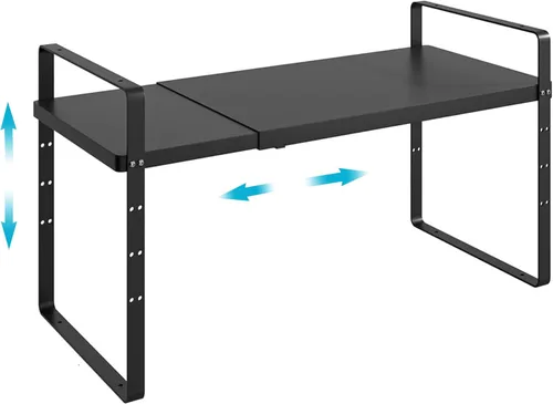 iPEGTOP Estante organizador de almacenamiento expandible para gabinete, soporte de armario resistente, estante de especias, altura ajustable,