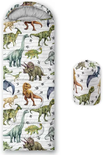 Miniatura 13 de QOOMO Saco de dormir para camping, 3 estaciones, clima cálido y fresco, ligero, saco de dormir impermeable para adultos y niños, viajes y al aire