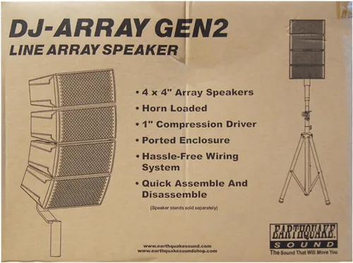 Miniatura 9 de Earthquake Sound DJ-Array Gen2 - Sistema de altavoces Line Array de 4 x 4 pulgadas, juego de 2, color negro