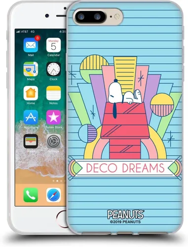 Miniatura 142 de Head Case Designs Snoopy Deco Dreams - Funda de gel suave con licencia oficial de Peanuts Blue Pattern compatible con Apple iPhone 7 Plus/iPhone 8
