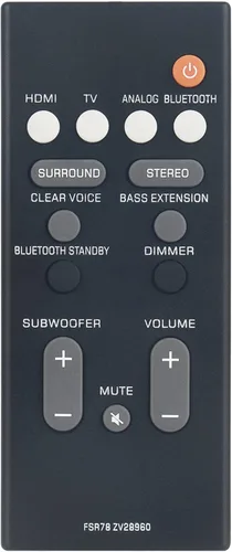 Nuevo control remoto de repuesto FSR78 ZV28960 para Yamaha Soundbar System ATS1060, ATS-1060, ATS1070, ATS-1070, YAS207, YAS-207, YASCU207,