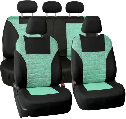Miniatura 43 de FH Group Juego de fundas de asiento delantero de automóvil de malla de aire 3D premium, fundas de asiento compatibles con bolsa de aire, de ajuste