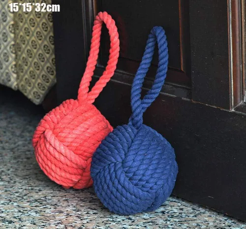Miniatura 5 de Tope de puerta náutico Sailor Rope Knot Door Stopper, Ventana Cuña Producto Decorativo Cuña Puerta Cuña Marina Mediterránea Regalo Tope de puerta