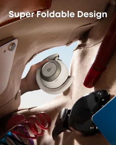 Miniatura 8 de Soundcore Space One Pro, auriculares supraaurales FlexiCurve, auriculares con cancelación activa de ruido adaptativa impulsados por 6 micrófonos