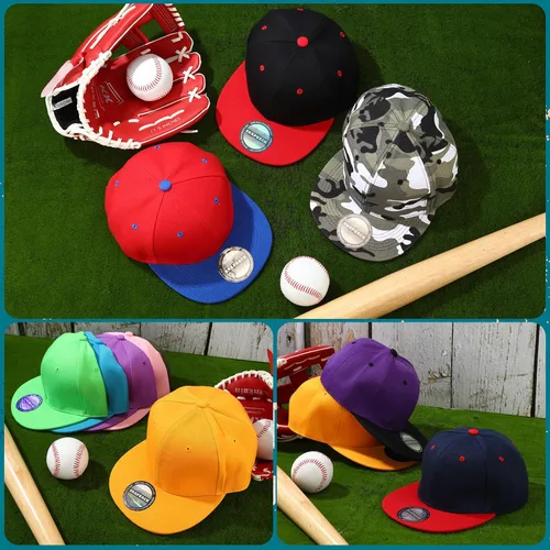 Miniatura 6 de Hicarer 30 gorras de béisbol para hombre, gorra plana a granel de ala plana