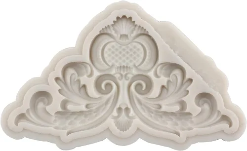 Miniatura 9 de Moldes de silicona estilo barroco con espirales, moldes de encaje, moldes de flores en relieve, molde de filigrana para decoración de pastel