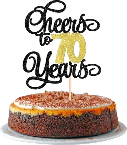Miniatura 21 de 1 pieza de decoración para tartas de 40 años con purpurina para pastel de 40 años, 40 años, decoración fabulosa para tartas de cumpleaños de 40 Negro