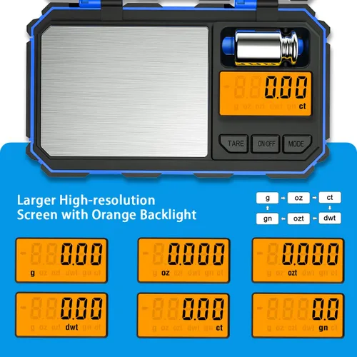 Miniatura 3 de Mini báscula digital (actualizada), báscula de bolsillo de 7.05 oz/0.00 oz, peso de calibración de 1.76 oz, báscula inteligente electrónica, 6