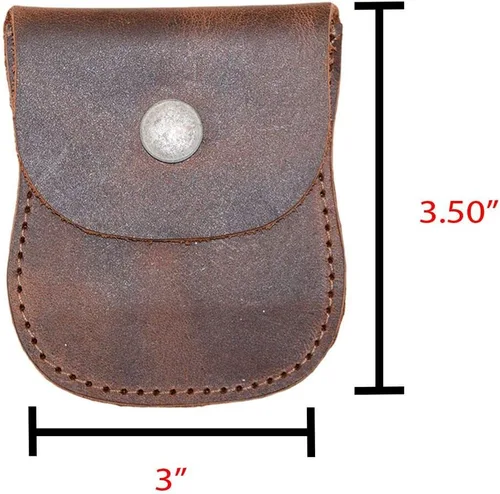Miniatura 6 de Hide & Drink, Bolsa de monedas con curvas, estuche de bolsillo para centavos, bolsa rústica, accesorio de viaje, cuero de grano completo, hecho a