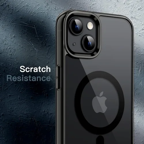 Miniatura 7 de JETech Funda magnética para iPhone 14 de 6.1 pulgadas, compatible con carga inalámbrica MagSafe, a prueba de golpes, parte trasera transparente