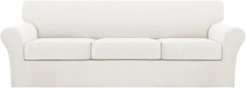 Miniatura 95 de Turquoize 2 fundas para sillas de sala de estar, funda de sofá con fundas de cojín individuales, funda de muebles para sillas (silla, beige biscotti)