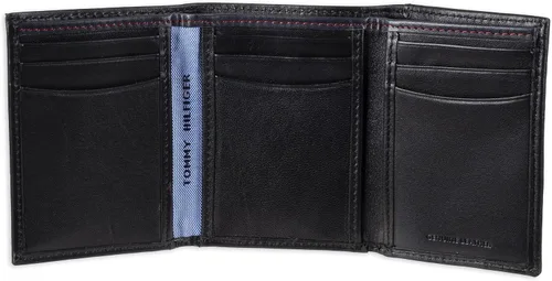Miniatura 5 de Tommy Hilfiger - Cartera para hombre, triple pliegue, delgada, incluye ventana de identificación y tarjetero para tarjetas de crédito