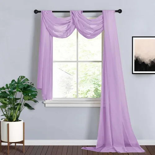 Miniatura 15 de Efavormart - Paneles de cortina de organza transparente verde salvia de 18 pies, cenefa para ventana, arco de boda, tela drapeada para mesa