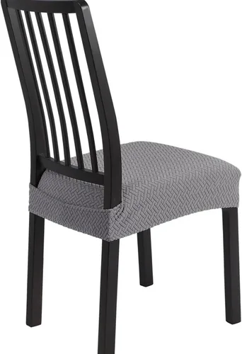 Miniatura 21 de SearchI Juego de 6 Fundas de Asiento para Sillas de Comedor Elásticas, Fundas de Asiento Suave Extraíbles y Lavables para Sillas de Comedor, Flor