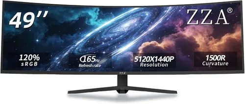 Miniatura 12 de ZZA - Monitor de 24 pulgadas 100HZ, 1080p, monitor de juegos curvo 2800R, VA 120% sRGB, FreeSync, sin marco en tres lados, filtro de luz azul