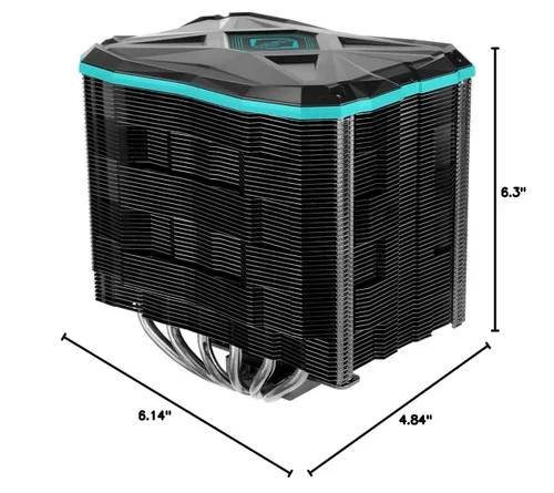 Miniatura 8 de Iceberg Thermal IceSLEET G6 Stealth - Tubo de calor de 6 táctiles directos chapado en níquel, con ventilador silencioso ultra de 5.512 in, enfriador