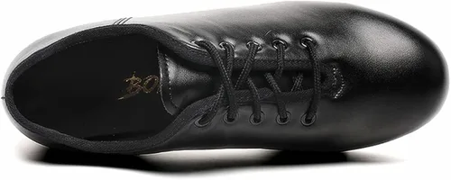 Miniatura 5 de Mens Lace Up Black Tap Shoes Leather Oxford Dance Shoe
