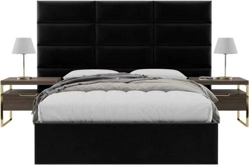 Miniatura 64 de Vänt - Paneles tapizados de cabecera para montar en la pared, diseño Isabelle, 60 x 23 pulgadas, configuración de 4 paneles individuales, Cuero