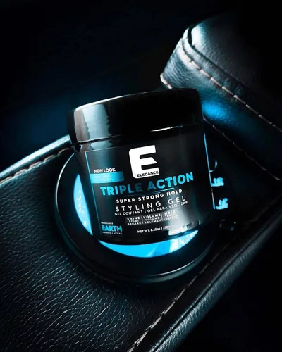 Miniatura 2 de E Elegance Earth Fragrance Gel para el cabello de triple acción para hombres y mujeres - Sujeción súper fuerte, volumen extremo y brillo de larga