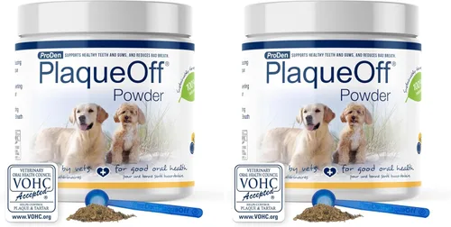 Miniatura 10 de ProDen PlaqueOff Polvo para mascotas - Ambientador de aliento para gatos y perros - Removedor de placa y sarro para el cuidado bucal de mascotas