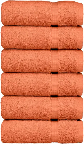 Miniatura 26 de Luxury Hotel & Spa Collection - Toalla ecológica de 100% algodón turco de 27 x 54 pulgadas (27 x 54 onzas), de secado rápido, para baño, borde