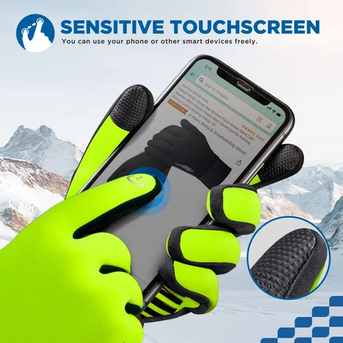 Miniatura 3 de SIMARI - Guantes de invierno para hombres y mujeres para pantalla táctil guantes de invierno guantes de trabajo para correr conducir montar