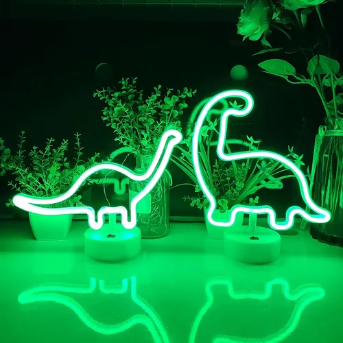 Miniatura 4 de JYWJ Letreros de neón con base de soporte, luz de neón alimentada por USB o 3 pilas AA, decoración de pared de escritorio LED, varias fiestas