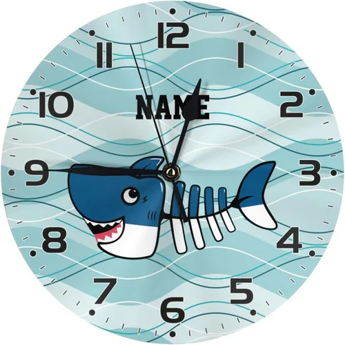 Miniatura 9 de Reloj de pared personalizado con diseño de planeta y galaxia para habitación de niños, reloj de pared personalizado con nombre de niño, regalo