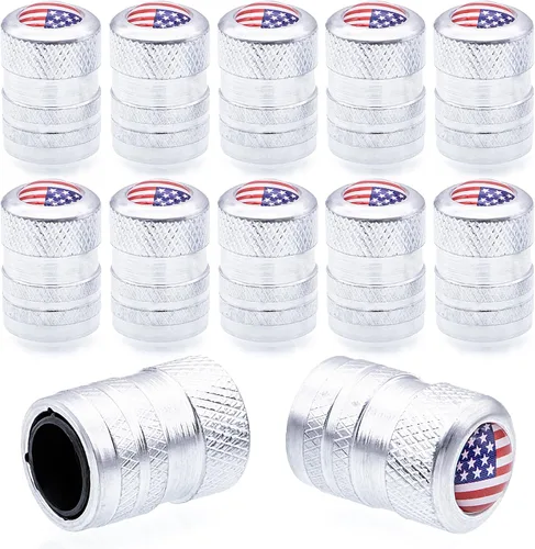 Miniatura 26 de 4 piezas de tapas de válvula de rueda con forma de punta, tapa de aire de aluminio para automóviles, cubiertas universales de válvula de rueda a