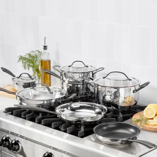 Miniatura 4 de Cuisinart RADIANT PRO - Juego de utensilios de cocina de acero inoxidable con acabado de titanio cepillado (11 piezas)
