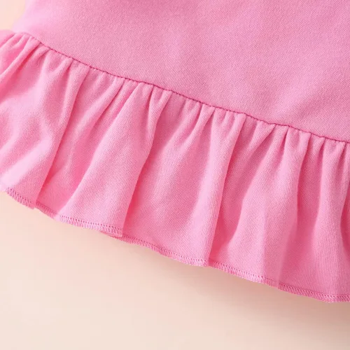 Miniatura 8 de Conjunto de 2 piezas para niña, camisa y pantalones cortos con cinturón, ropa de verano de 2 a 7 años