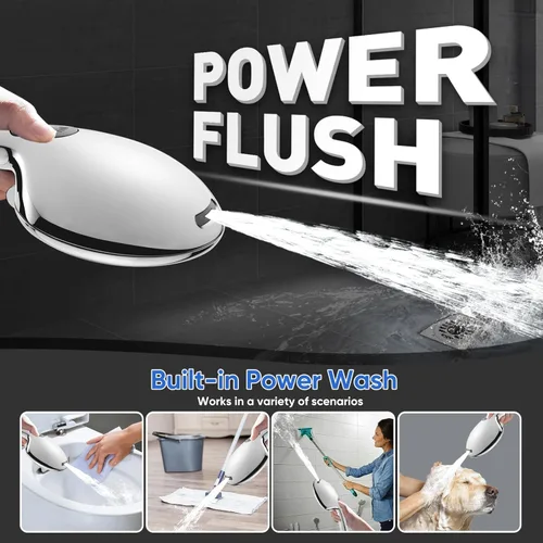Miniatura 2 de Cobbe Cabezal de ducha de 9 funciones con rociador eléctrico integrado, interruptor de palanca de encendido y apagado de ahorro de agua de 1.8 GPM