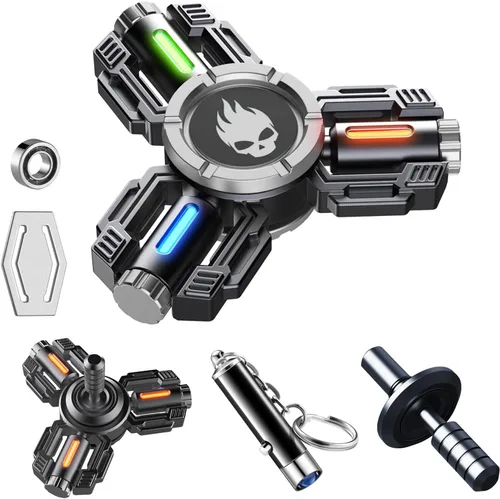 Miniatura 10 de Fidget Spinners, regalos de fidget spinner para adultos y niños, juguete de alivio de estrés, ansiedad y TDAH, juguetes de dedo de mano de metal