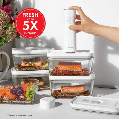Miniatura 6 de ZWILLING Fresh & Save Recipiente hermético de vidrio para almacenamiento de alimentos, contenedor de preparación de comidas, tamaño mediano