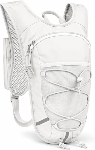 Miniatura 9 de Mochila de Hidratación Ligera con Depósito de Agua de 2L para Correr, Ciclismo, Senderismo – Mochila de Agua Antirrobo con Soporte para Teléfono