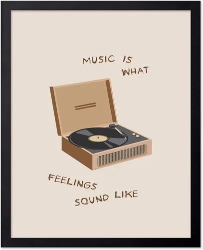 Miniatura 101 de Poster Master Music Is What Feelings Sounds Like - Póster de reproductor de música retro - Arte musical - Arte motivacional - Arte bohemio chic
