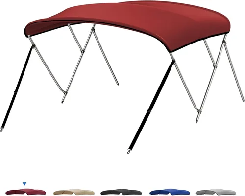 Miniatura 9 de KEMIMOTO Bimini Top para barco, Cubiertas Bimini Tops de Lona de Grado Marino 600D Toldo para Barco con 6 pies de Longitud 54 pulgadas - 96 pulgadas