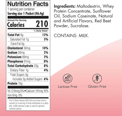 Miniatura 3 de Medtrition Renament - Batido de proteína en polvo de crema de frambuesa, 1.64 onzas, paquete de 60
