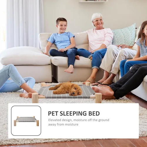 Miniatura 6 de OUNONA Detachable Washable Pet Bed Small Raised Dog Sleeping Bed Breathable Outdoor Cat Hammock Suitable for Seasons