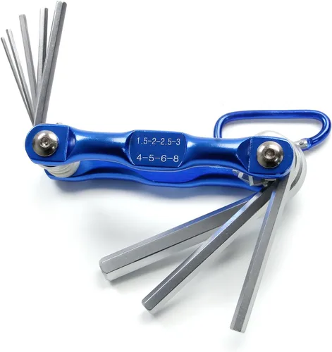 Miniatura 10 de Utoolmart Juego de llaves hexagonales, llave hexagonal métrica 8 en 1, llave combinada plegable para herramienta de reparación