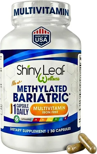 Multivitamínico bariátrico sin hierro - B12 metilado y folato para bypass gástrico y cirugía de manga | Cumple con ASMBS | 1 cápsula diaria, 21