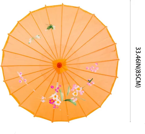 Miniatura 11 de THY COLLECTIBLES Sombrilla china japonesa de 33 pulgadas para bodas, fotografías, disfraces, cosplay, decoración y otros eventos (azul)
