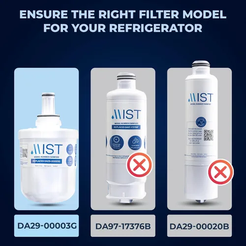 Miniatura 2 de Mist DA29-00003G Reemplazo del filtro de agua para refrigerador Samsung DA29-00003F, HAFCU1, Aqua-Pure Plus, Kenmore HAFIN1 – Certificado NSF 42