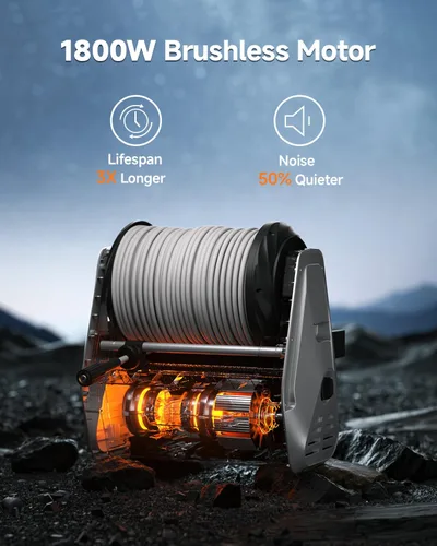 Miniatura 3 de Giraffe Tools Lavadora a presión de montaje en pared PRO con máximo 3700PSI 1.6 GPM, motor sin escobillas mejorado de 1800 W, hidrolavadora Plateado