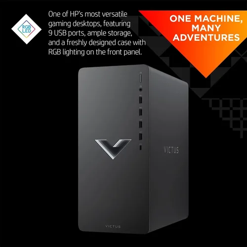 Miniatura 2 de HP Victus Gaming Tower Desktop, AMD Ryzen 5 5600G (beat i5-12400), AMD Radeon RX 6400, 32 GB de RAM, 1 TB SSD, Wi-Fi, RJ-45, HDMI, puerto