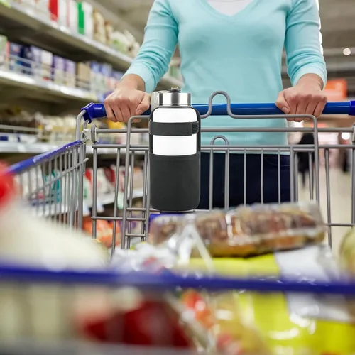 Miniatura 5 de Beautyflier Soporte para tazas de carrito de compras, portador portátil de taza de café, carrito de compras para colgar taza de café, botella