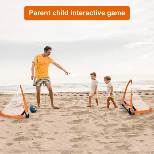 Miniatura 5 de Win SPORTS Redes de fútbol portátiles plegables Pop Up Pro 2 con estuche de transporte y conos de entrenamiento, práctica en patio trasero, escuela