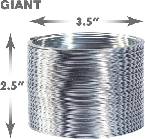 Miniatura 3 de Just Play - Paquete de 3 juguetes para ansiedad originales de la marca Slinky Surtido de juguetes de resorte de metal con 3 tamaños, juguete