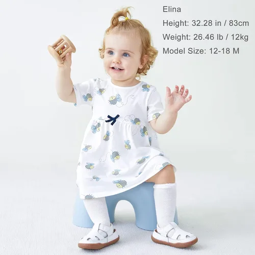 Miniatura 142 de pureborn Vestido de bebé niña 0-24 meses